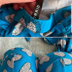 Torrid blue heart bikini